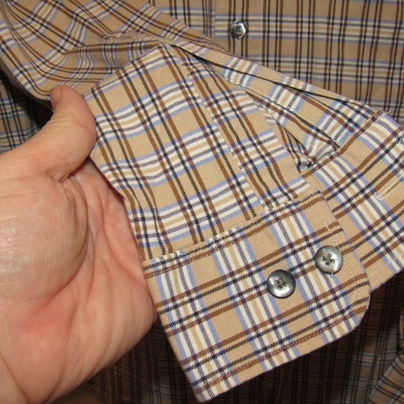 Viyella Men's Shirt Wool and Cotton Plaid Check Print Made in Canada Sz M EUC - Picture 3 of 11